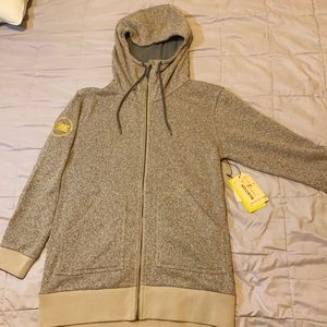 gray fleece full zip hoodie